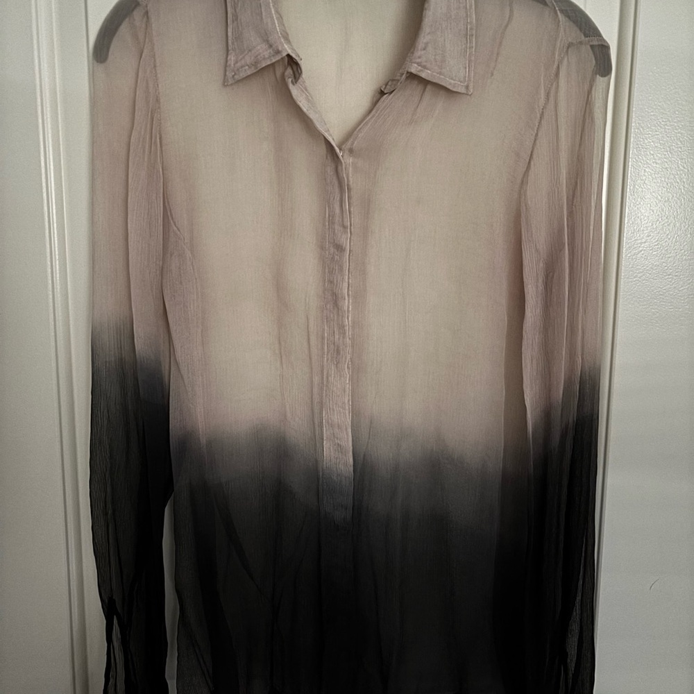 Chan Luu Beige Sheer Blouse